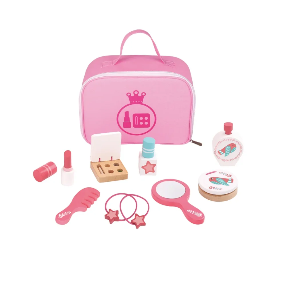set de maquillaje montessori de madera para niños