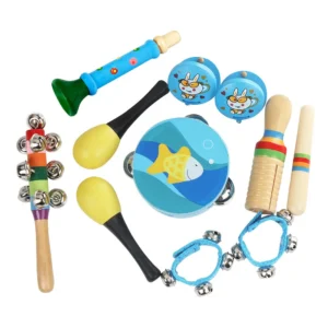 Set de Instrumentos Musicales de Madera para Niños