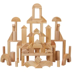 Set de Bloques Geométricos de Madera para Construir